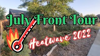 Urban Permaculture Front Yard July HEATWAVE Tour 2022