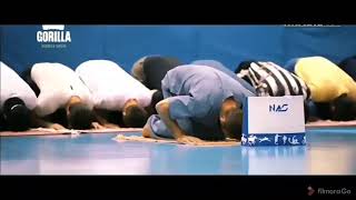 KHABIB LEAD 22 FIGHTERS IN PRAYER | SOLAT at Gym | UFC 254