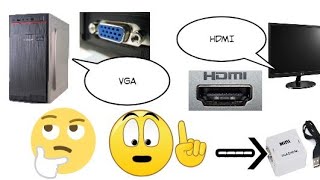 Memasang Converter VGA to HDMI pada komputer