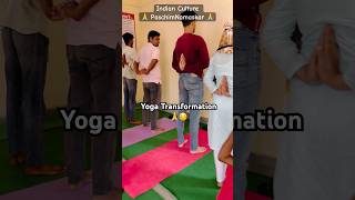 Yoga Transformation |Paschim Namskar| #yoga #yogateacher #transformation #shorts #flexibility #fit