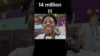 Ishowspeed reacts to hitting 14 million subscribers !!! 😱🤯😍 #shorts #ishowspeed #sewey #reacts