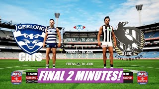 AFL Evolution 2: Collingwood Vs. Geelong - PIES HANG ON IN A THRILLER! (Final 2 Minutes)