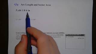 Arc Length and Area of a Sector