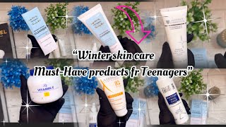 Teenagers winter skincare routine as a beginners||with just 5 products