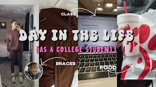 DAY IN MY LIFE OF AS COLLEGE STUDENT ♡: class, drive with me, braces, food