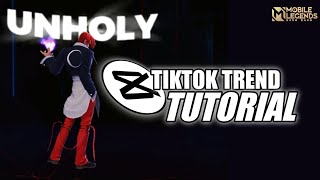 UNHOLY TikTok Trend TUTORIAL | Text Behind Objects | MLBB | CapCut