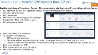 IBM Spectrum Protect OC 8.1.10 - Monitor SPP servers for SP OC - Demo