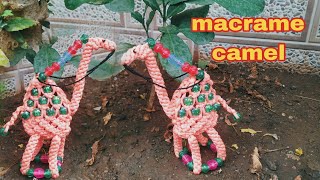 How to make macrame camel 🐪, very easy and different creation ❤️#macrame #sunainamacrameart