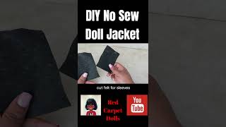 DIY- No Sew Doll Jacket #Dolls #Dollcrafts #dollclothes #dollclothing #nosew #barbie