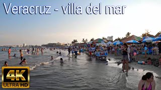 [4k] Tour por la playa más famosa de Veracruz!🏝😎🤩 - villa del mar, playón de hornos