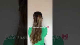 Summer hairstyle 🎀 #hairstyle #hairhacks #ponytail #shortsvideo #youtbeshorts #hairstyle