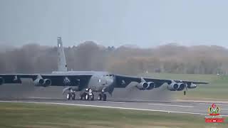 لقطات مهيبة جدا لاقلاع قاذفات B-52H Stratofortress