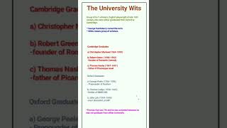 The university wits