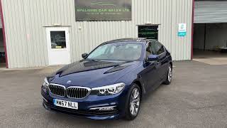 BMW 530e SE Mediterranean Blue on Cognac Leather