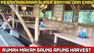 pesan makanan yang banyak‼️di rumah makan saung apung harvest