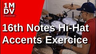 1MDV - The 1-Minute Drum Video #112 : 16th Notes Hi-Hat Accents Exercice