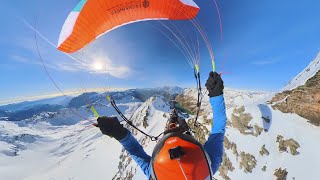 Amazing Paragliding Take-Off from Pizzo Recastello 30/12/2023