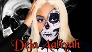 Half Skull Glam Halloween Makeup | Deja Aaliyah