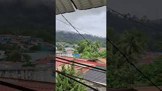 small village in near mountain with rain sounds #shorts