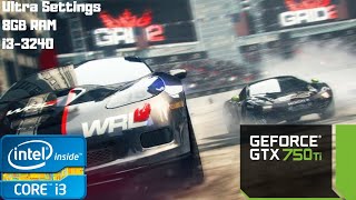 GRID 2 Ultra Settings Benchmark | i3-3240 | GTX 750 Ti | 8GB RAM PC HD | Dual Core Old i3