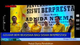 🔴GOLKQR BERI BEASISWA BAGI SISWA BERPRESTASI