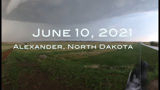 TIV 2 (Tornado Intercept Vehicle) on Tornado Confirmed Supercell in Alexander, ND - June 10, 2021