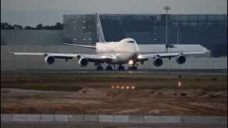 Saudi Arabian Airlines Cargo Boeing 747-400F takeoff at FRA 21.10.2012