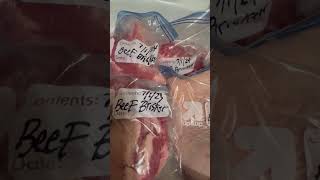 BEEF BRISKET CUT AND PACKAGED UP 😋MEAT MEAL PORTIONS #GROCERYCHATS #MEATMEALPORTIONS  #MEALPORTIONS