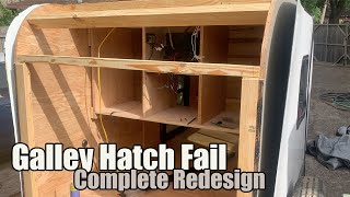 Galley Hatch Fail - Complete redesign - DIY Micro Camper