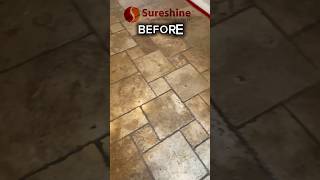 Make a travertine floor look brand new again.