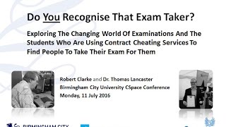 Do You Recognise That Exam Taker? Exploring Students Using Examination Contract Cheating Services