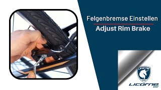 Licorne Bike Felgenbremse einstellen (Licorne Bike Adjust Rim Brake)