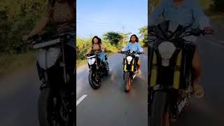 Biker girl with lady Biker Sanjana