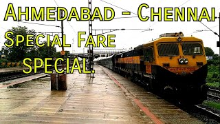 PUNE WDG4D "School bus livery" with 06052 Ahmedabad - Madras Special Fare Special.