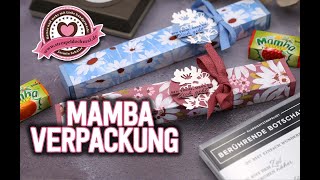 Verpackung für Mamba basteln | Längliche Verpackung basteln