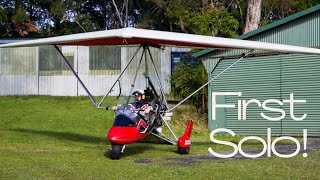 First Solo Microlight Flight! Raw Footage of Circuit