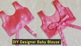 Baby blouse cutting and stitching |  Blouse cutting and stitching for 3-4 year baby |DIY baby blouse