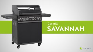 BBQ Gasgrill Savannah - Grillwagen mit 4 Brennern und 1 Seitenbrenner