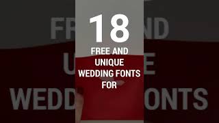 Wedding Ideas: 18 Free and Unique Wedding Fonts for Invitations