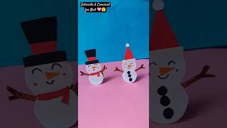 Easy paper snowman ⛄#youtubeshorts #viralshort #viralvideo #ytviral #craft #diy #snowman #art #short