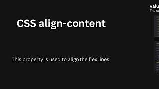 CSS align-content property