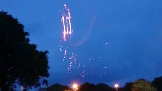 Aeroplane fire acrobatic display