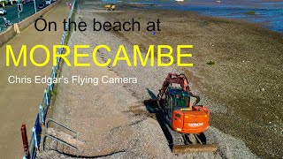 On the beach at Morecambe. Big Boy's Bucket and Spade at the Seaside ...ish