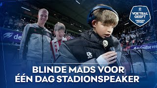 ❤️ Blinde Mads (12) voor één dag stadionspeaker bij 𝗦𝗽𝗮𝗿𝘁𝗮 𝗥𝗼𝘁𝘁𝗲𝗿𝗱𝗮𝗺 🗣️🎤 | VoetbalGeeft