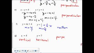 MPM2D 1 E Equations of Parallel and Perpendicular Lines