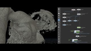 Creating Vellum Fluid from Hidden Geometry with Spreading Noise in Houdini