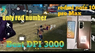 Redmi note 10 pro Max📱 best DPI  headshot trick🔥(free fire highlight❤️)