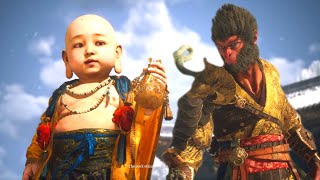 Monkey King Meet laughing Buddha Boss Cut Scene - Black Myth Wukong PS5 Gameplay (2024)