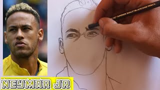 How to draw Neymar Jr |  The basic lines of the face | Neymar Jr |Hilal of Saudi Arabia