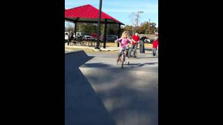 Taylor and Katie biking